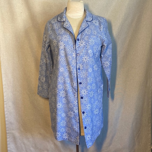 Pink K 100% cotton women’s Sleep Short Robe with long sleeves. Size M - Picture 1 of 5